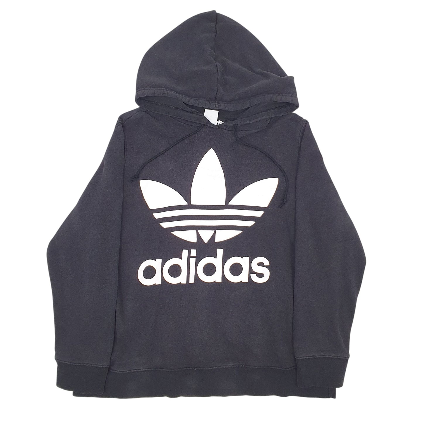 Womens Black Adidas Spellout Hoodie Jumper