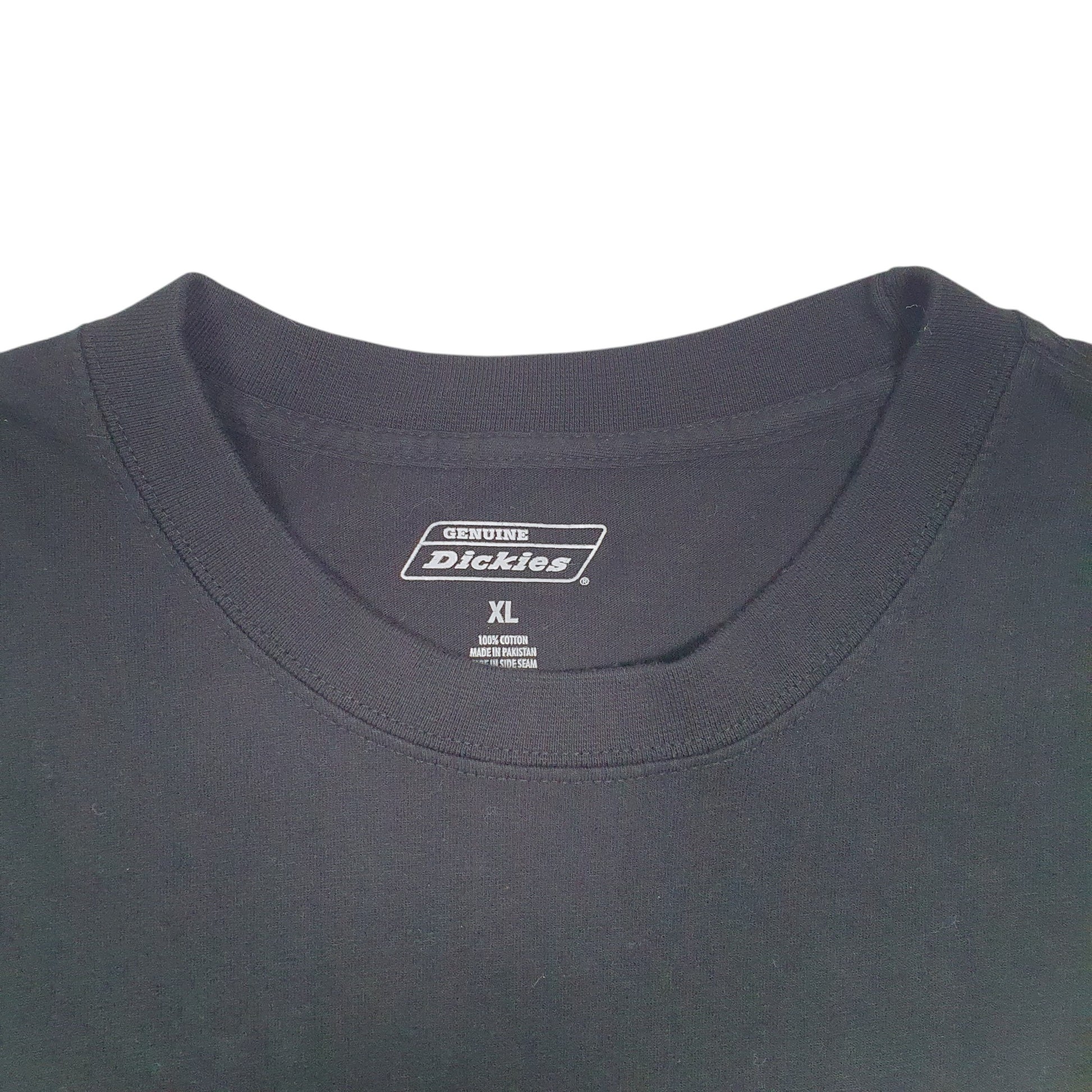 Mens Black Dickies Pocket Workwear Long Sleeve T Shirt
