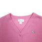 Womens Pink Lacoste Faint bleaching marks to front and arm. Cardigan Jumper