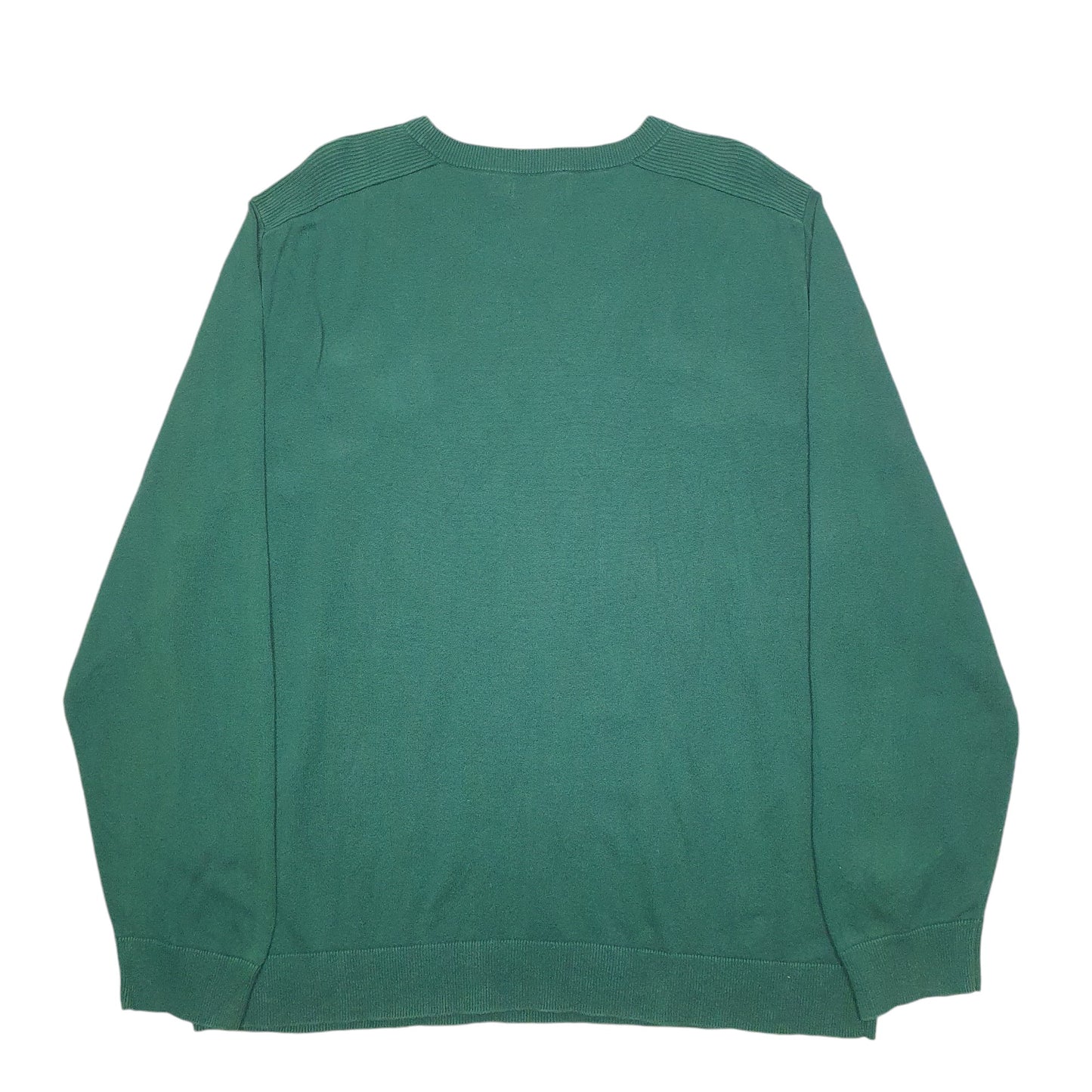 Mens Green Nautica Knit Crewneck Jumper