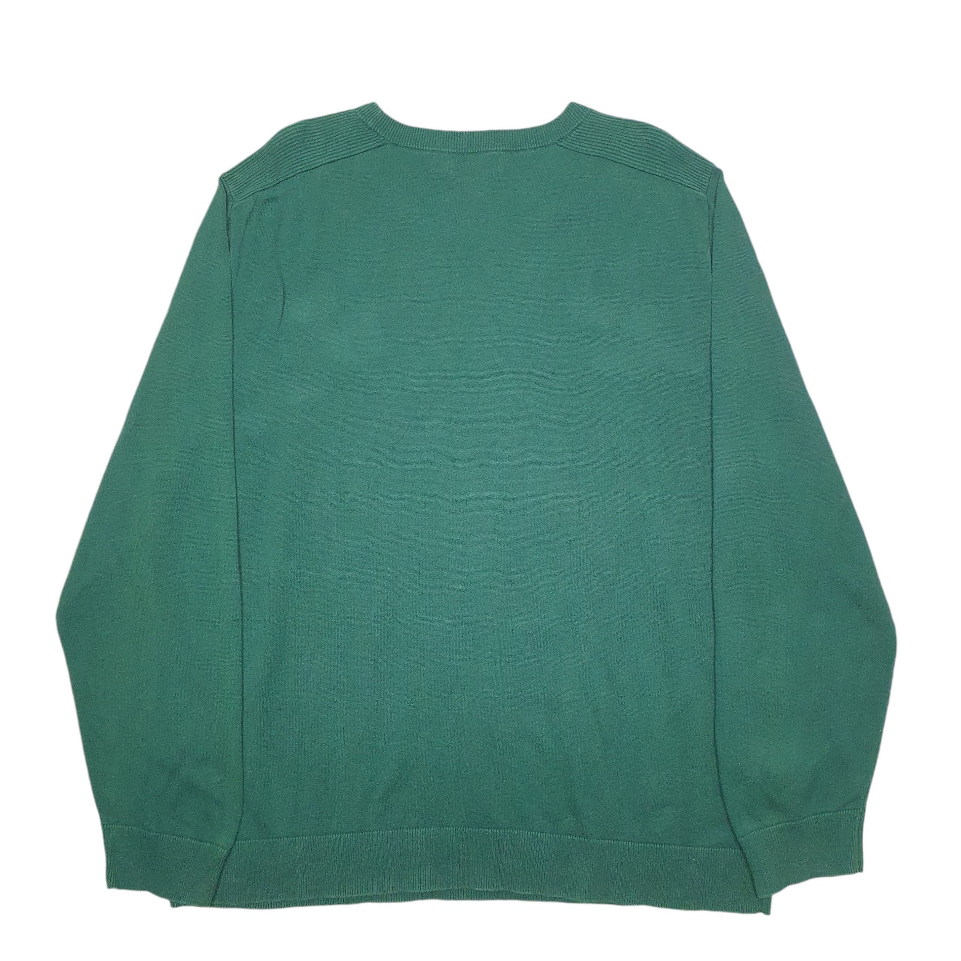 Mens Green Nautica Knit Crewneck Jumper