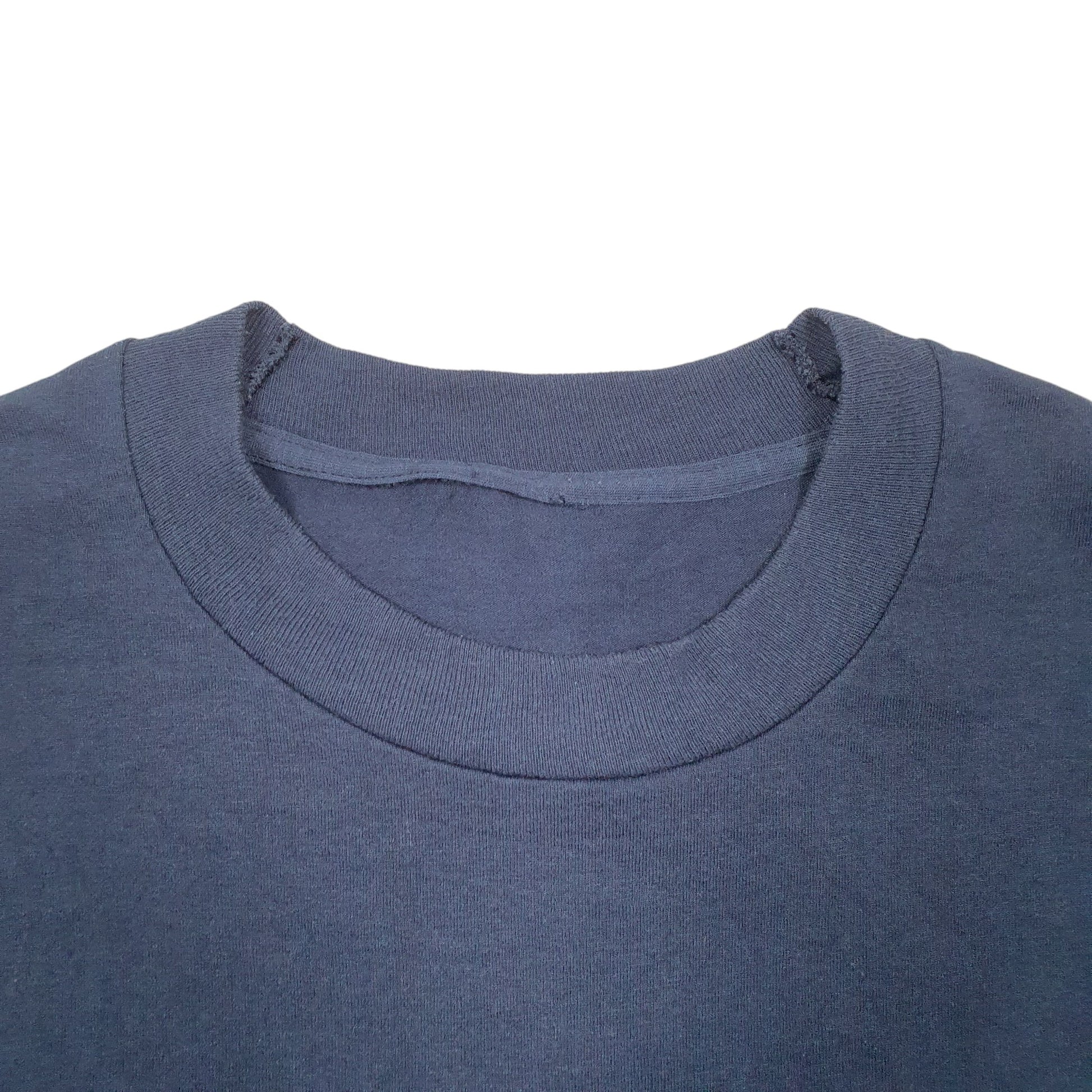 Mens Navy Unbranded Single Stitch Vintage 90s Seek Incorporated Short Sleeve T Shirt