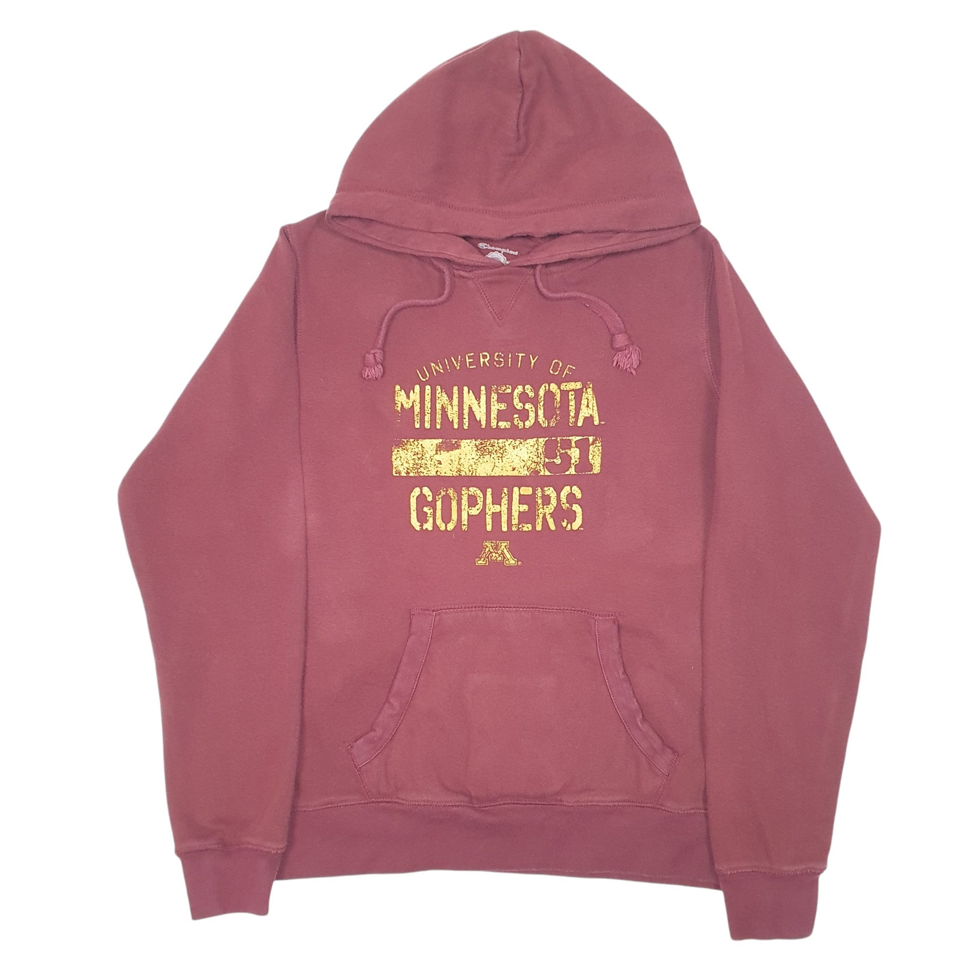 Womens Burgundy Champion University Of Minnesota Gophers Hockey Hoodie Jumper