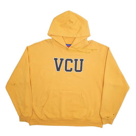 Mens Yellow Champion USA College Hoodie Jumper