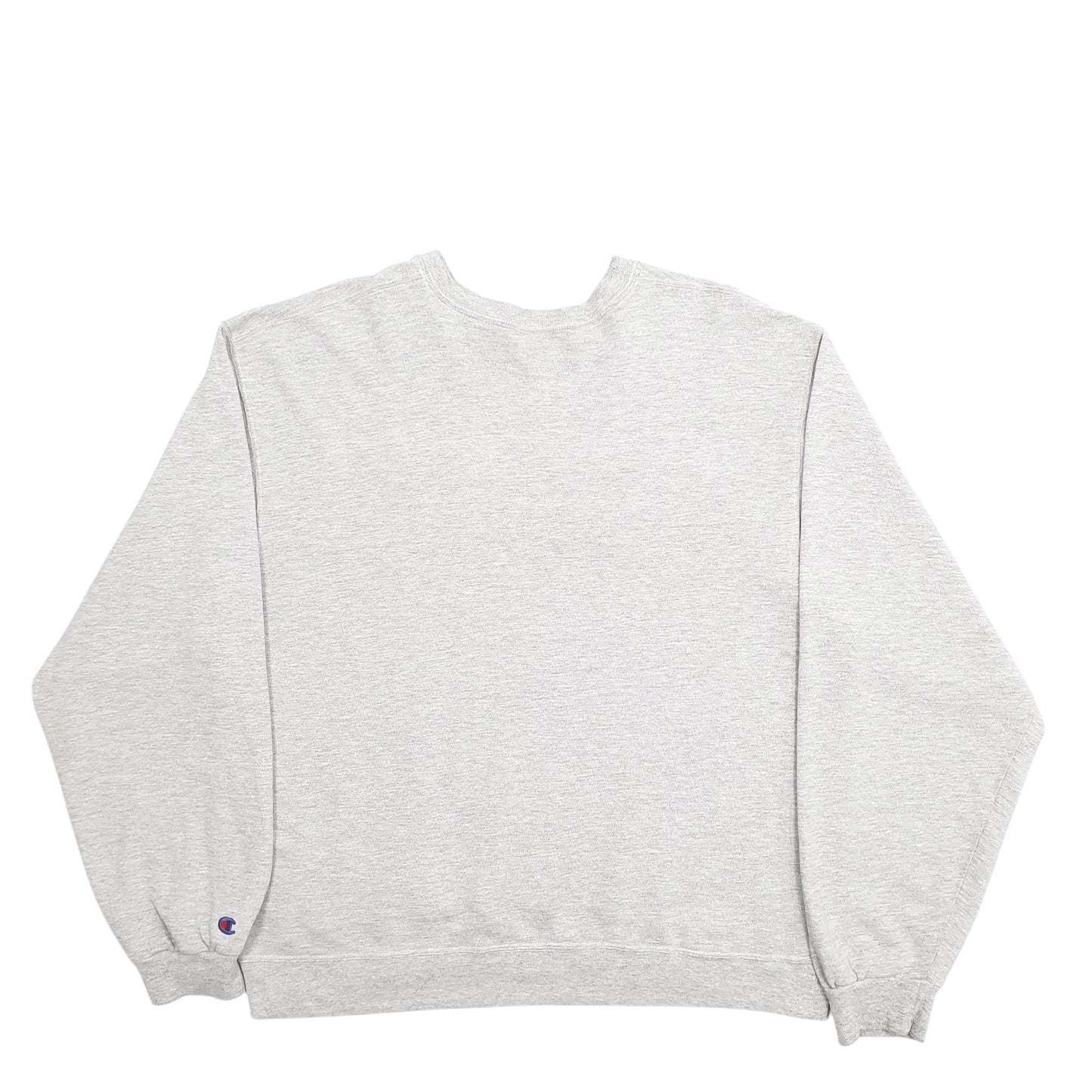 Mens Grey Champion Spellout Crewneck Jumper