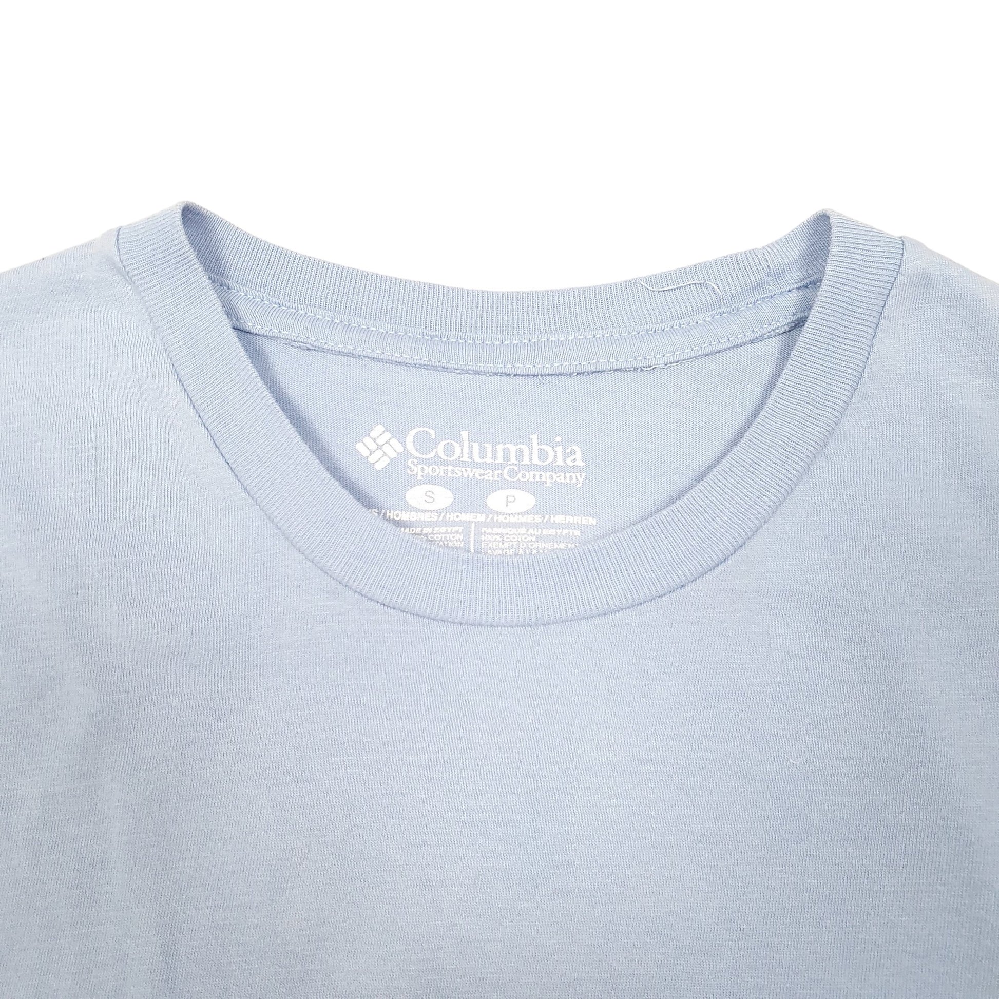 Mens Blue Columbia Sportswear PFG Fishing Short Sleeve T Shirt