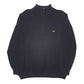 Mens Black Lacoste Knit Quarter Zip Jumper