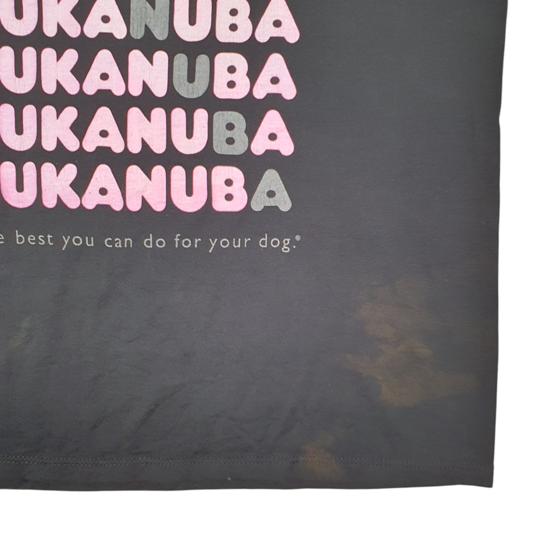 Mens Black Jerzees Single Stitch Vintage 90s Made In USA Eukanuba Dogs Short Sleeve T Shirt