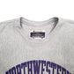 Mens Grey Champion Reverse Weave Northwestern Spellout Crewneck Jumper
