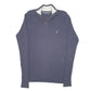 Mens Navy Nautica Knit Ribbed Quarter Zip Jumper