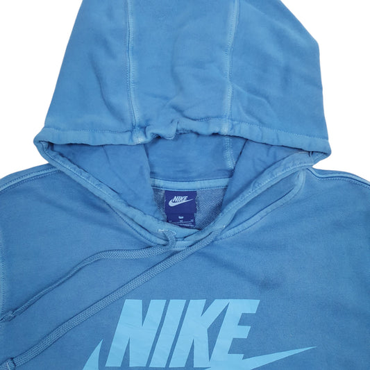 Mens Blue Nike Spellout Hoodie Jumper