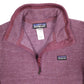 Womens Burgundy Patagonia Better Sweater Quarter Zip Jumper