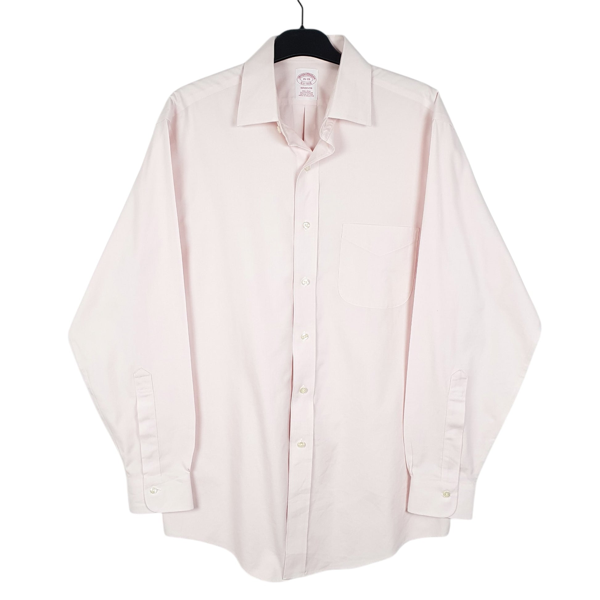 Mens Pink Brooks Brothers Madison Long Sleeve Shirt