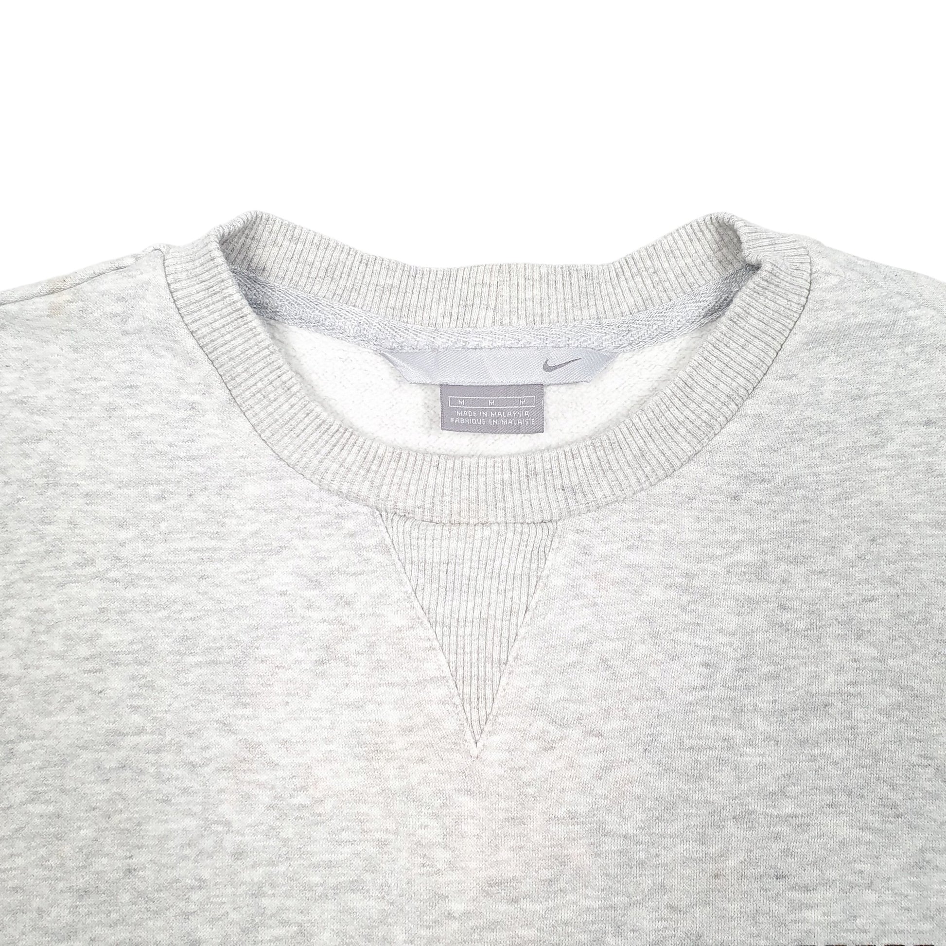 Mens Grey Nike Just Do It Spellout Crewneck Jumper