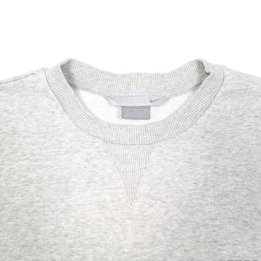 Mens Grey Nike Just Do It Spellout Crewneck Jumper