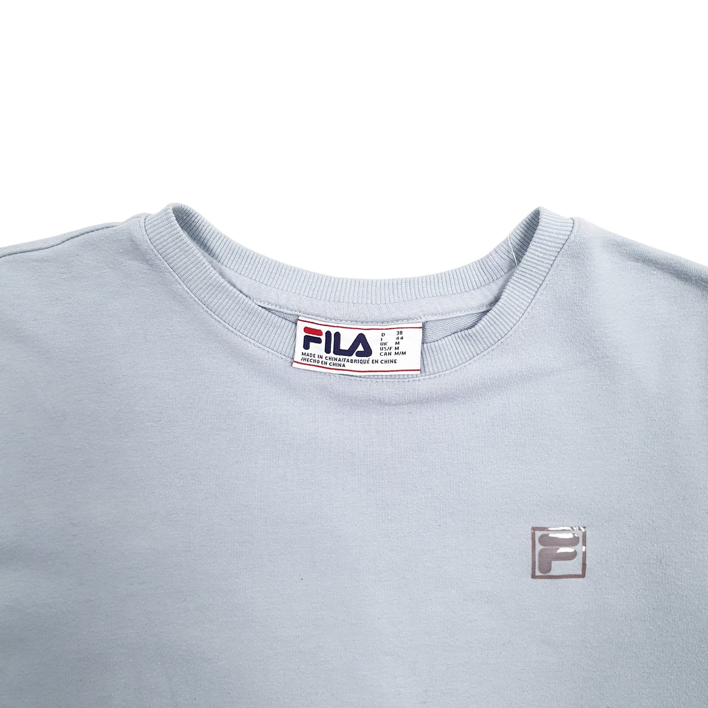 Womens Blue Fila  Crewneck Jumper