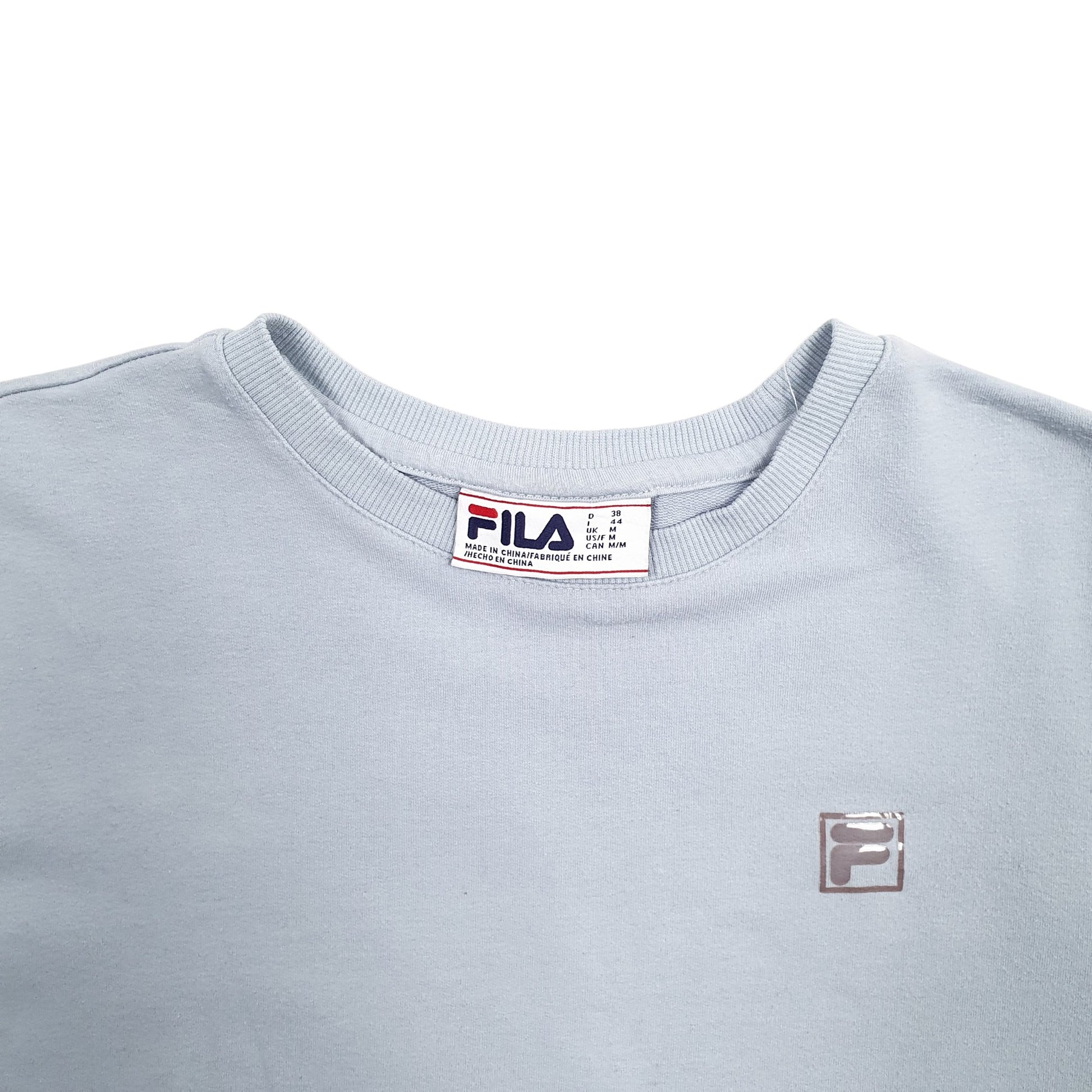 Womens Blue Fila  Crewneck Jumper