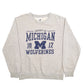 Mens Grey Russell Athletic Michigan Wolverines Spellout Crewneck Jumper