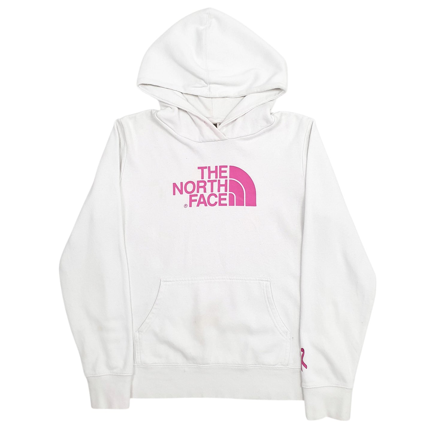 Womens White The North Face Spellout Hoodie Jumper