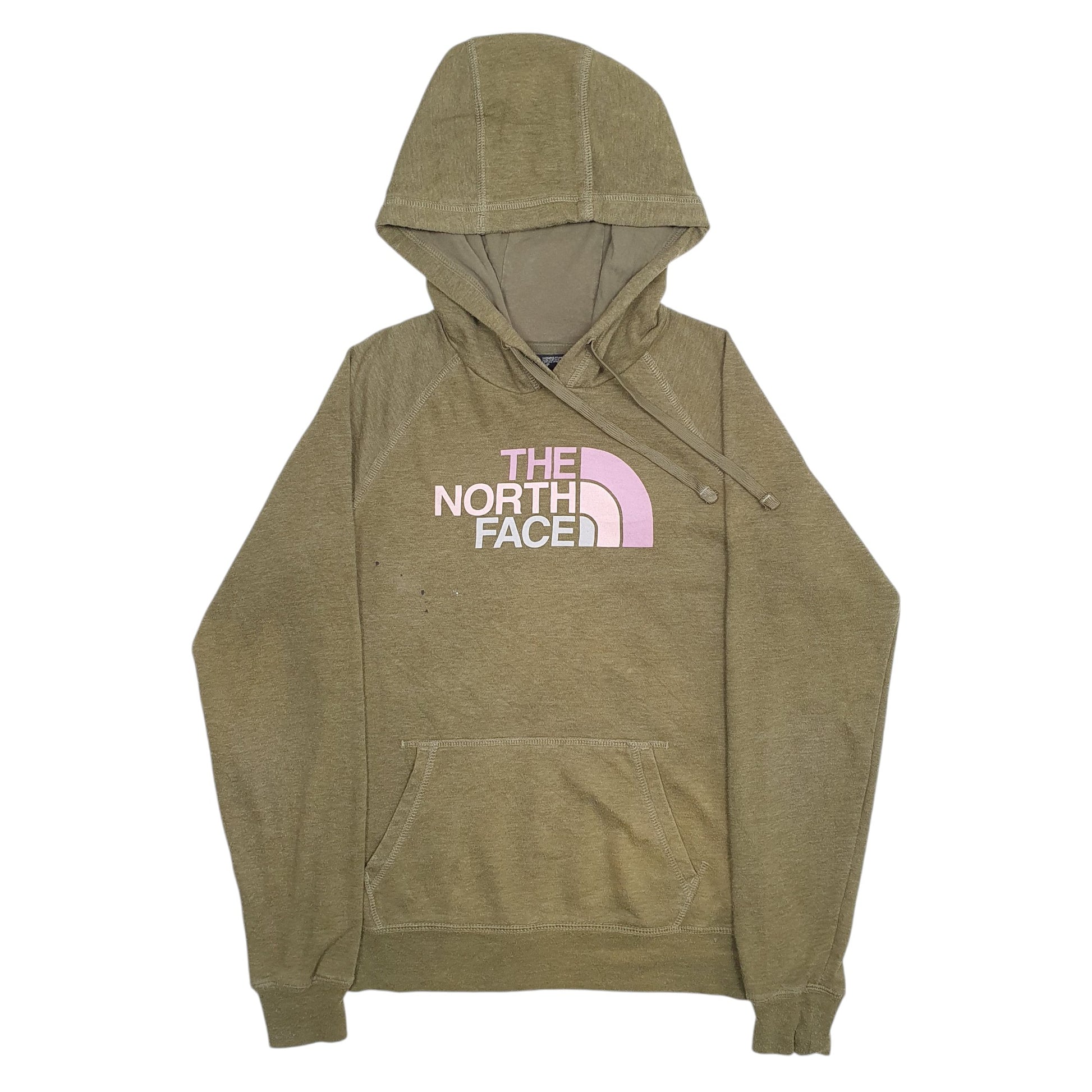 Womens Khaki The North Face Spellout Hoodie Jumper