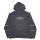 Mens Black Fila Spellout Hoodie Jumper