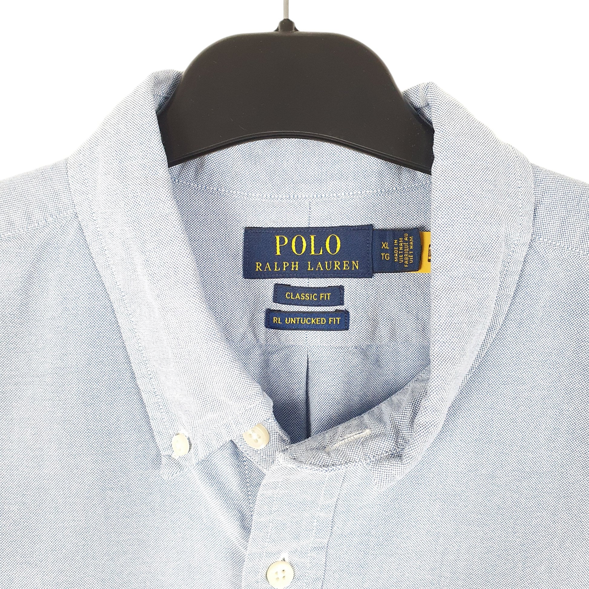 Mens Blue Polo Ralph Lauren RL Untucked Short Sleeve Shirt