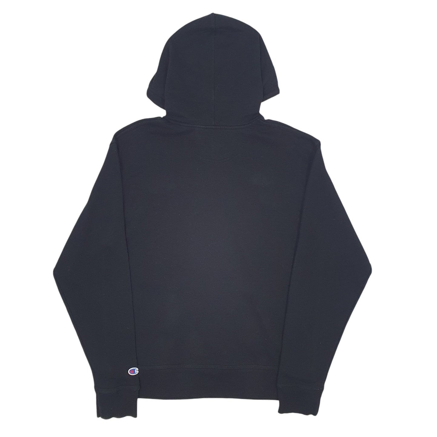 Mens Black Champion Spellout Hoodie Jumper