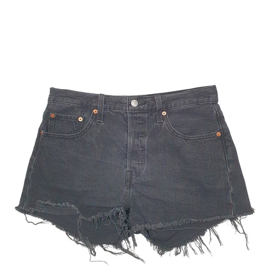 Womens Black Levis 501 Jorts Denim Shorts