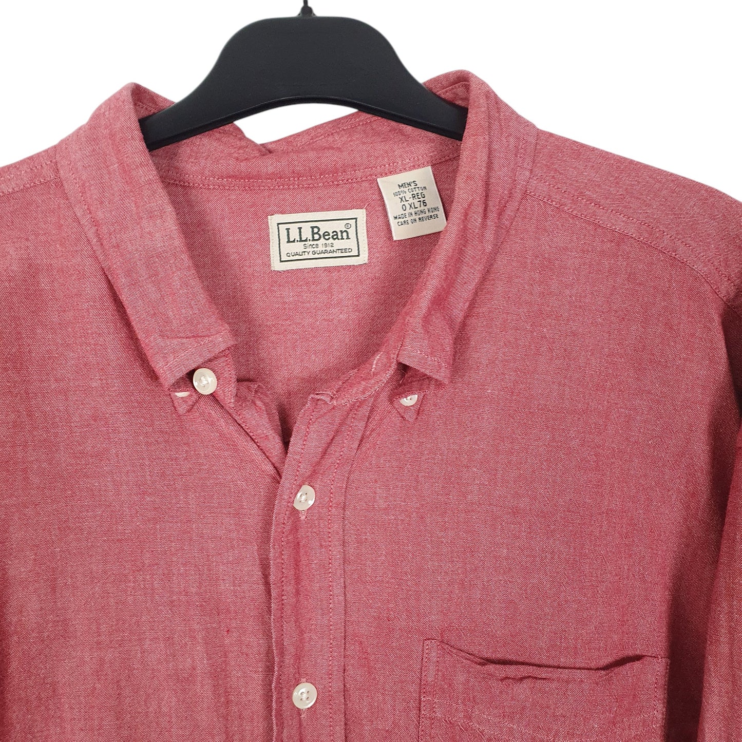 Mens Red L.L.Bean  Long Sleeve Shirt