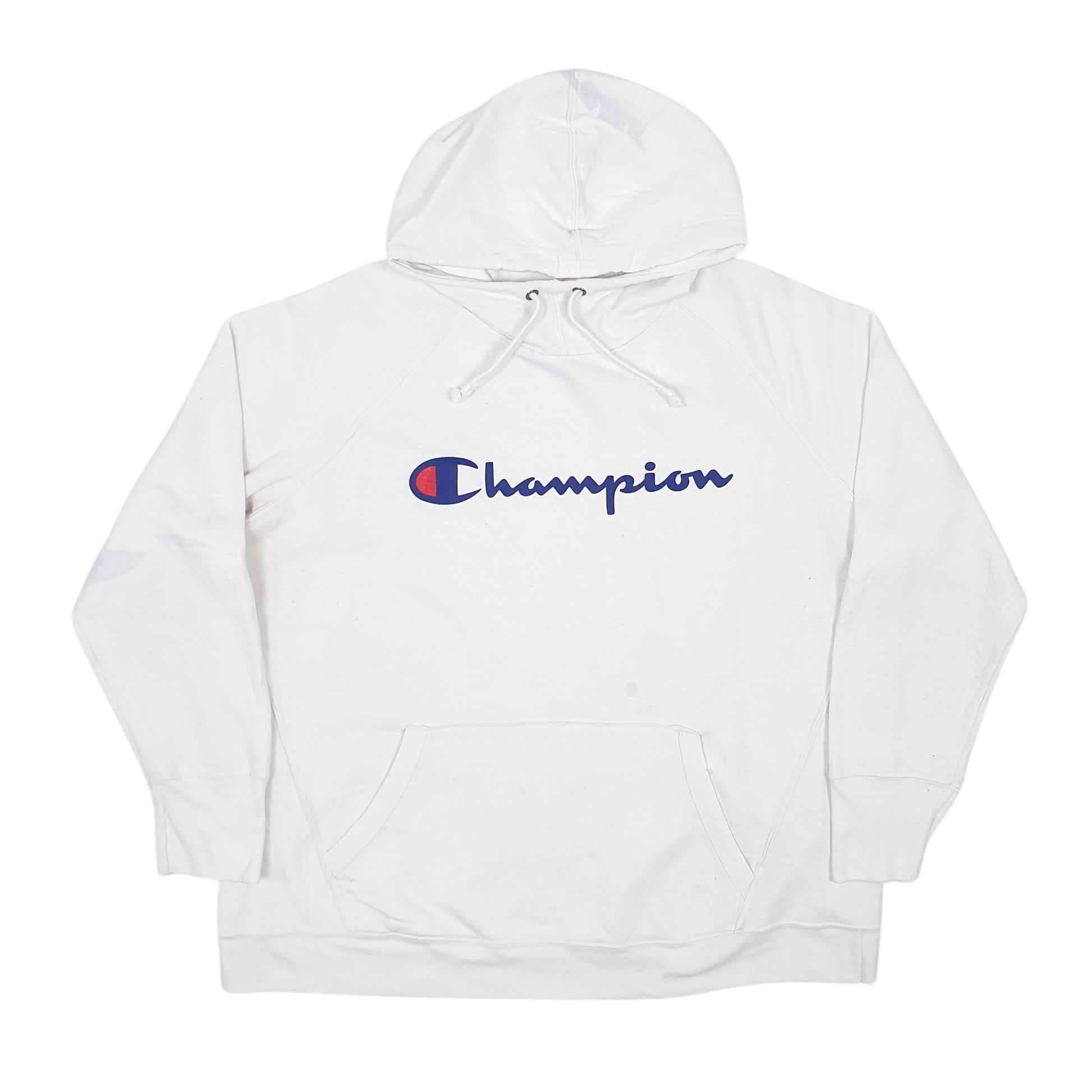 Womens White Champion Spellout Hoodie Jumper