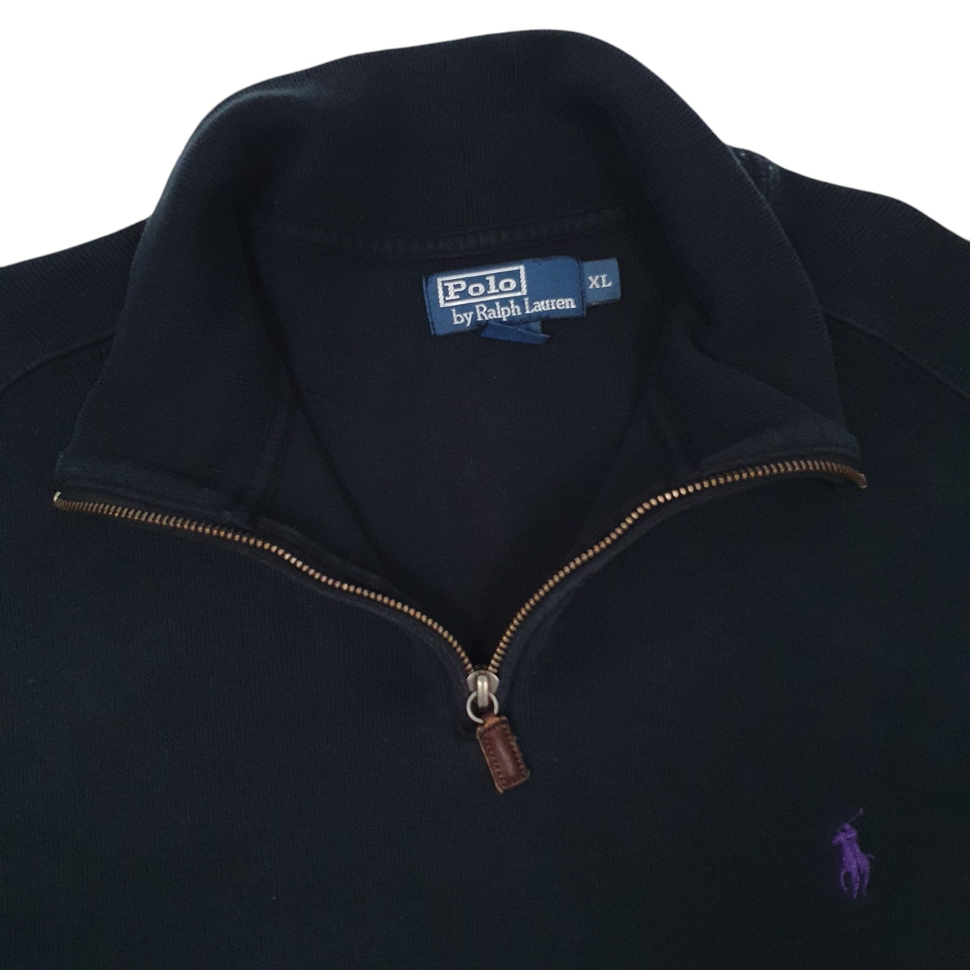 Mens Navy Polo Ralph Lauren  Quarter Zip Jumper