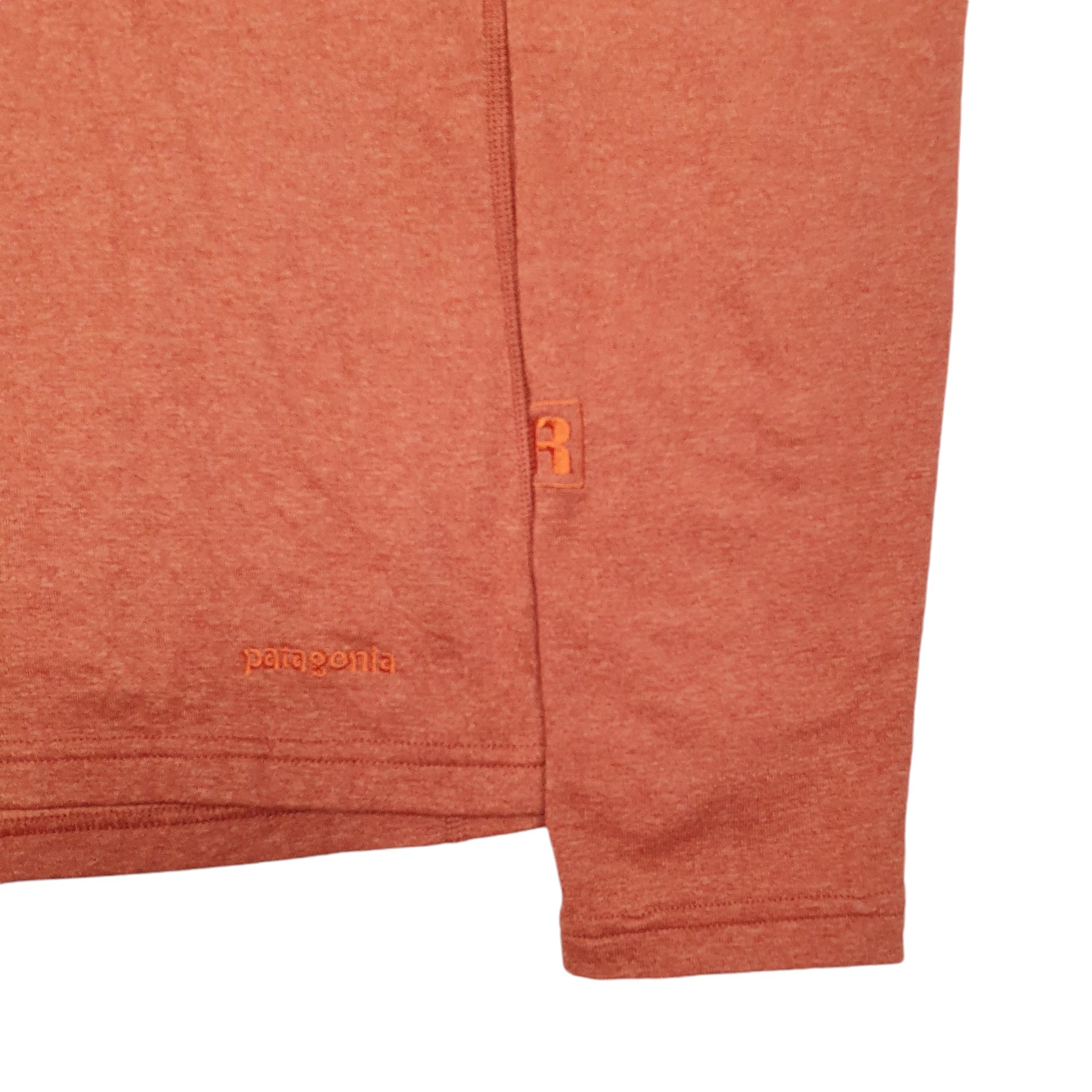 Womens Orange Patagonia Under Layer Quarter Zip Jumper