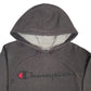 Mens Grey Champion Spellout Hoodie Jumper