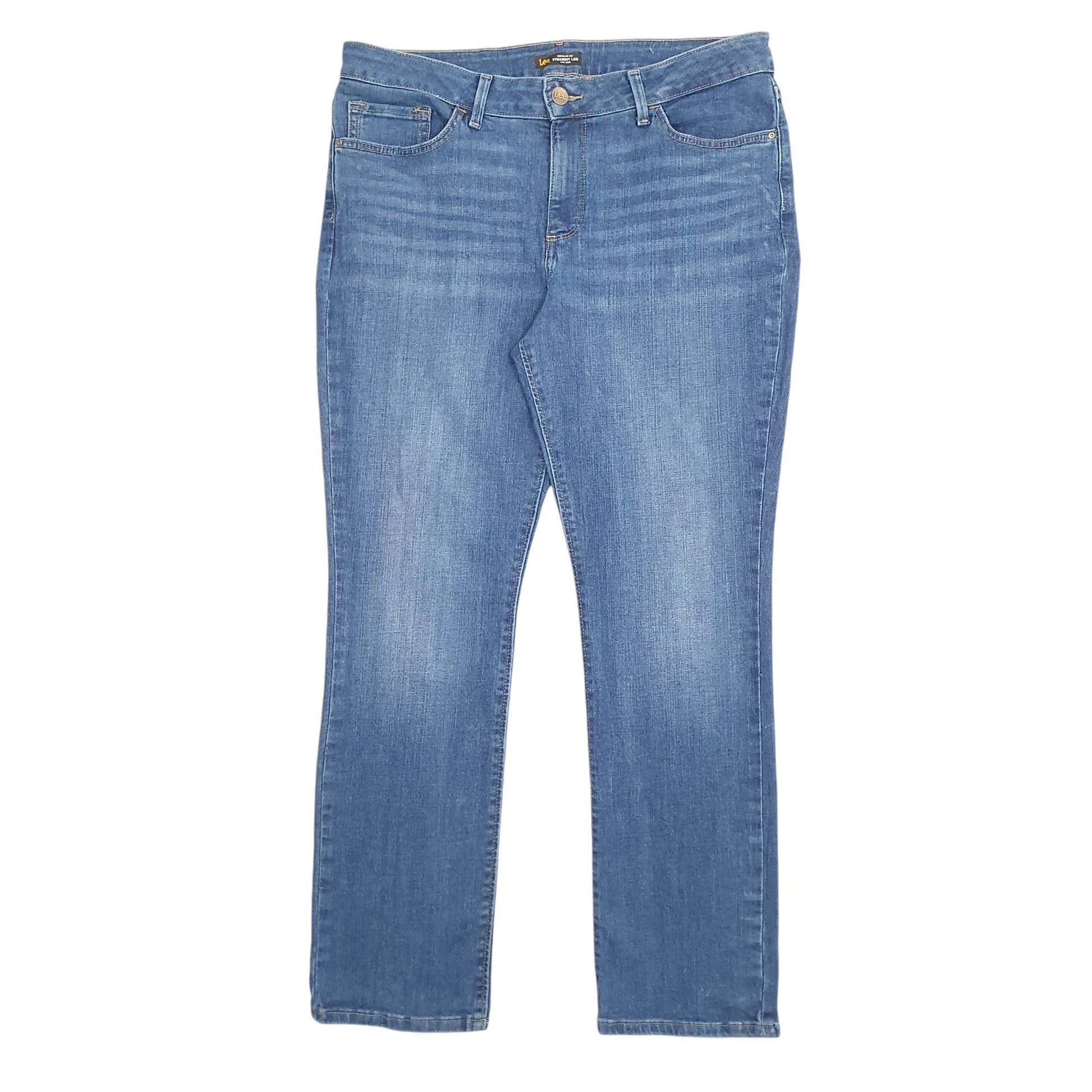 Womens Blue Lee Mid Rise Casual JeansW36 L30