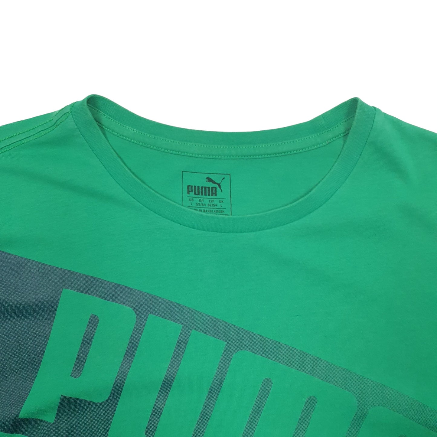 Mens Green Puma  Short Sleeve T Shirt