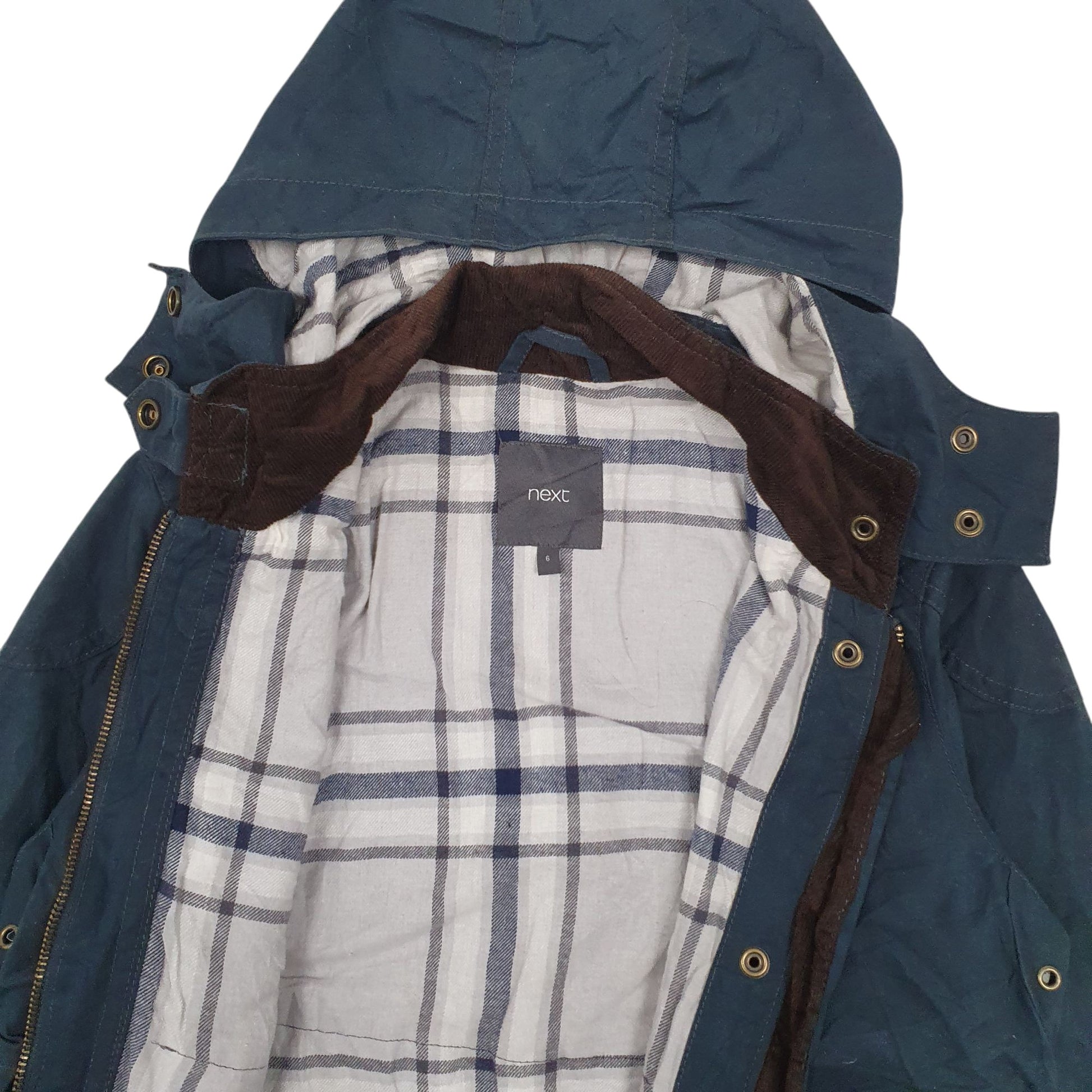 Womens Blue Next Longlined Full Zip Coat