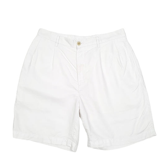 Mens White Nautica Rigger Double Pleated Blend Chino Shorts