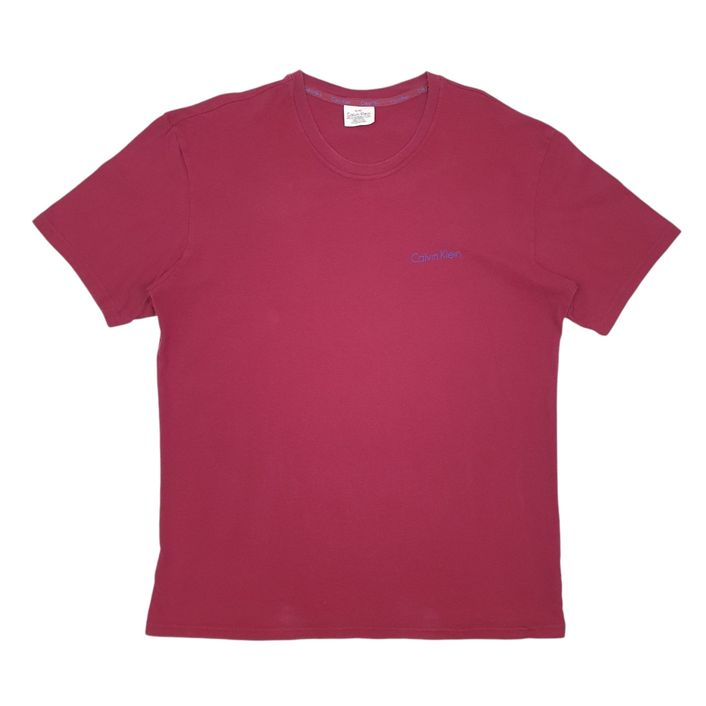 Mens Burgundy Calvin Klein  Short Sleeve T Shirt