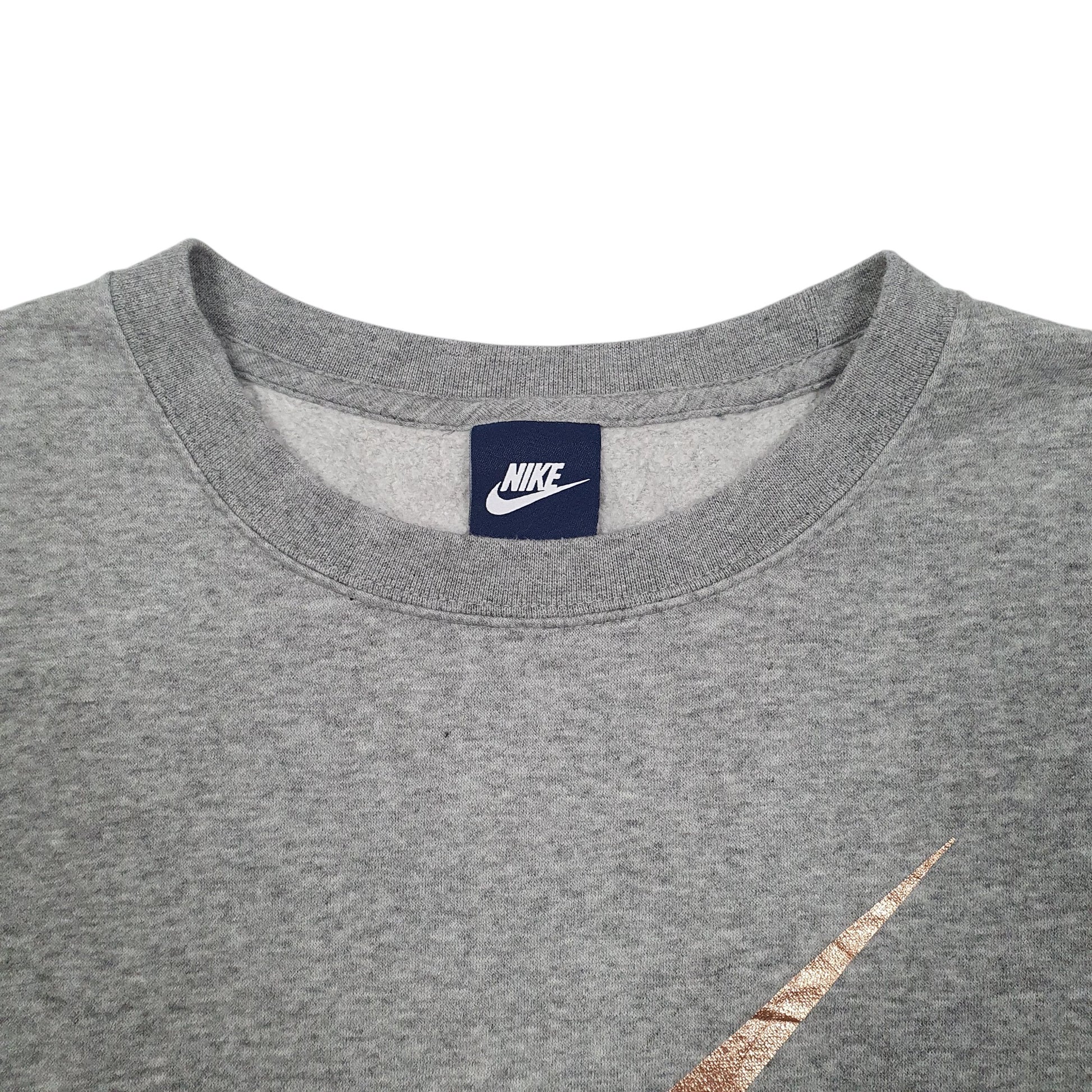 Womens Grey Nike Swoosh Crewneck Jumper