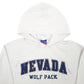 Mens White Champion Nevada Wolf Pack Embroidered Hoodie Jumper