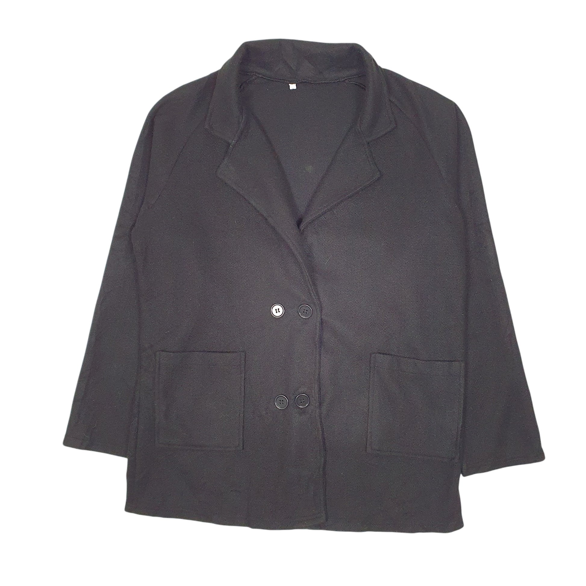 Mens Black Unbranded Double Breasted  Coat