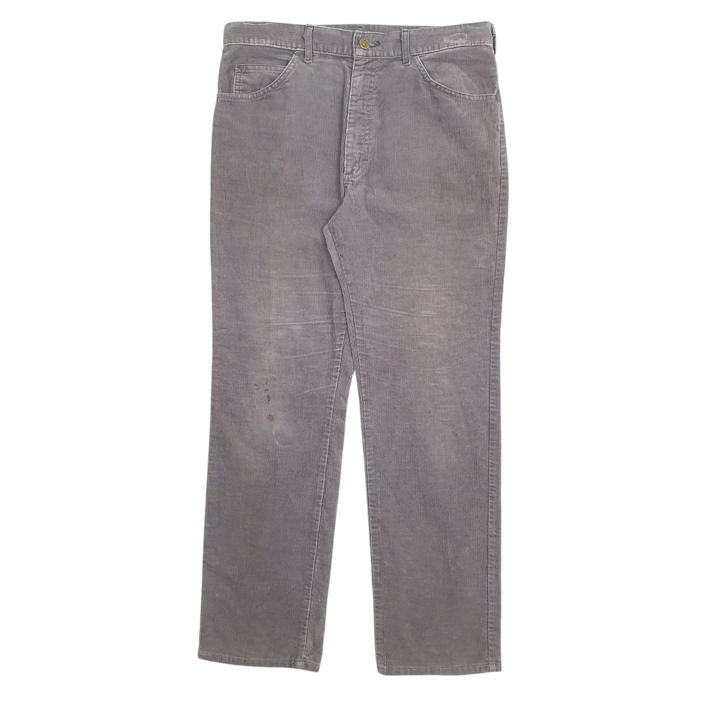 Mens Grey Lee  Corduroy Trousers