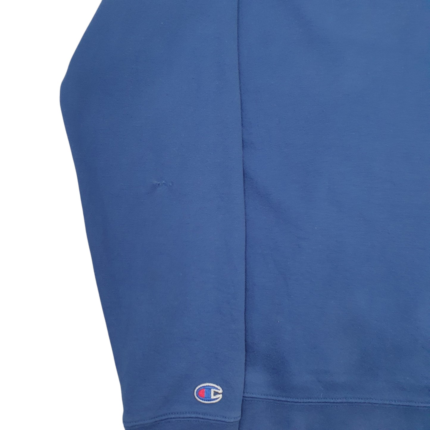 Mens Blue Champion Spellout Crewneck Jumper