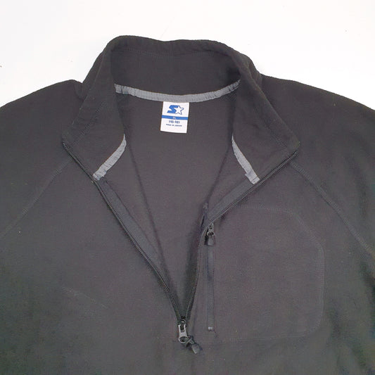 Mens Black Starter  Full Zip Jumper