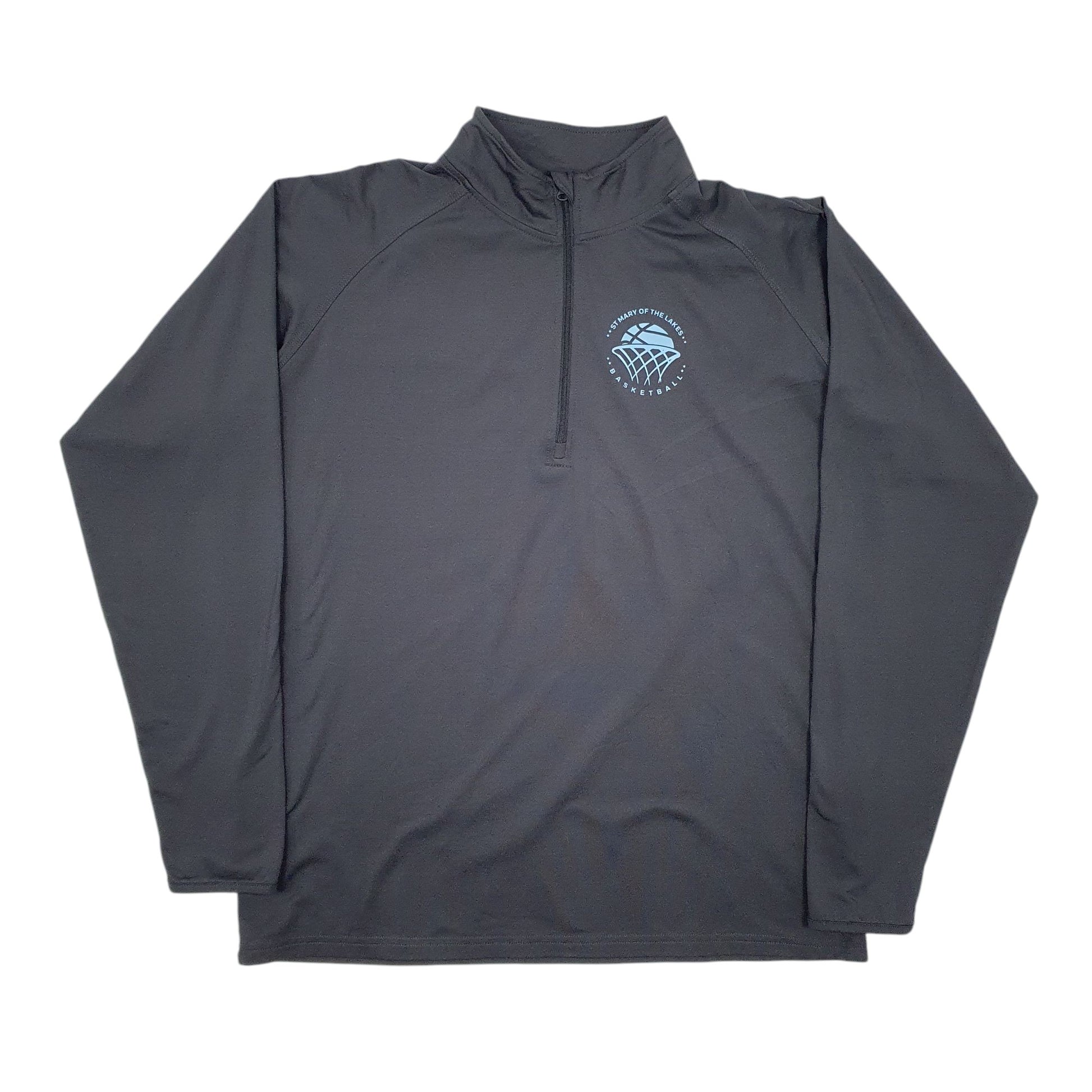 Mens Grey Sport-Tek Active Wear Basketball Quarter Zip Jumper