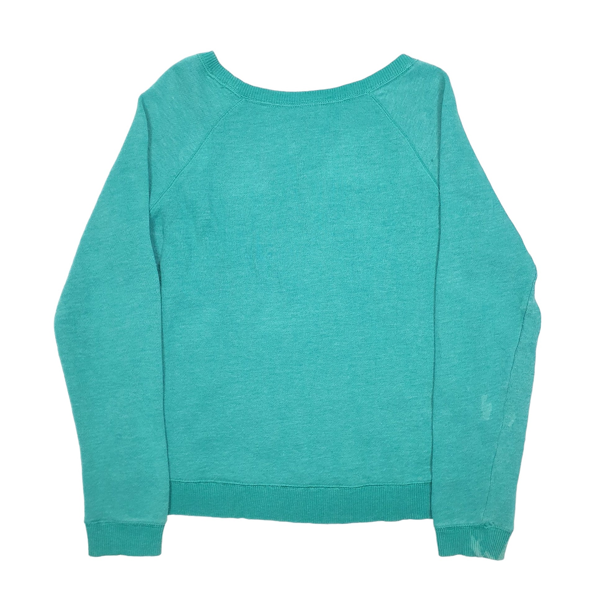 Womens Green American Eagle Outfitters Spellout Script  Raglan Crewneck Jumper