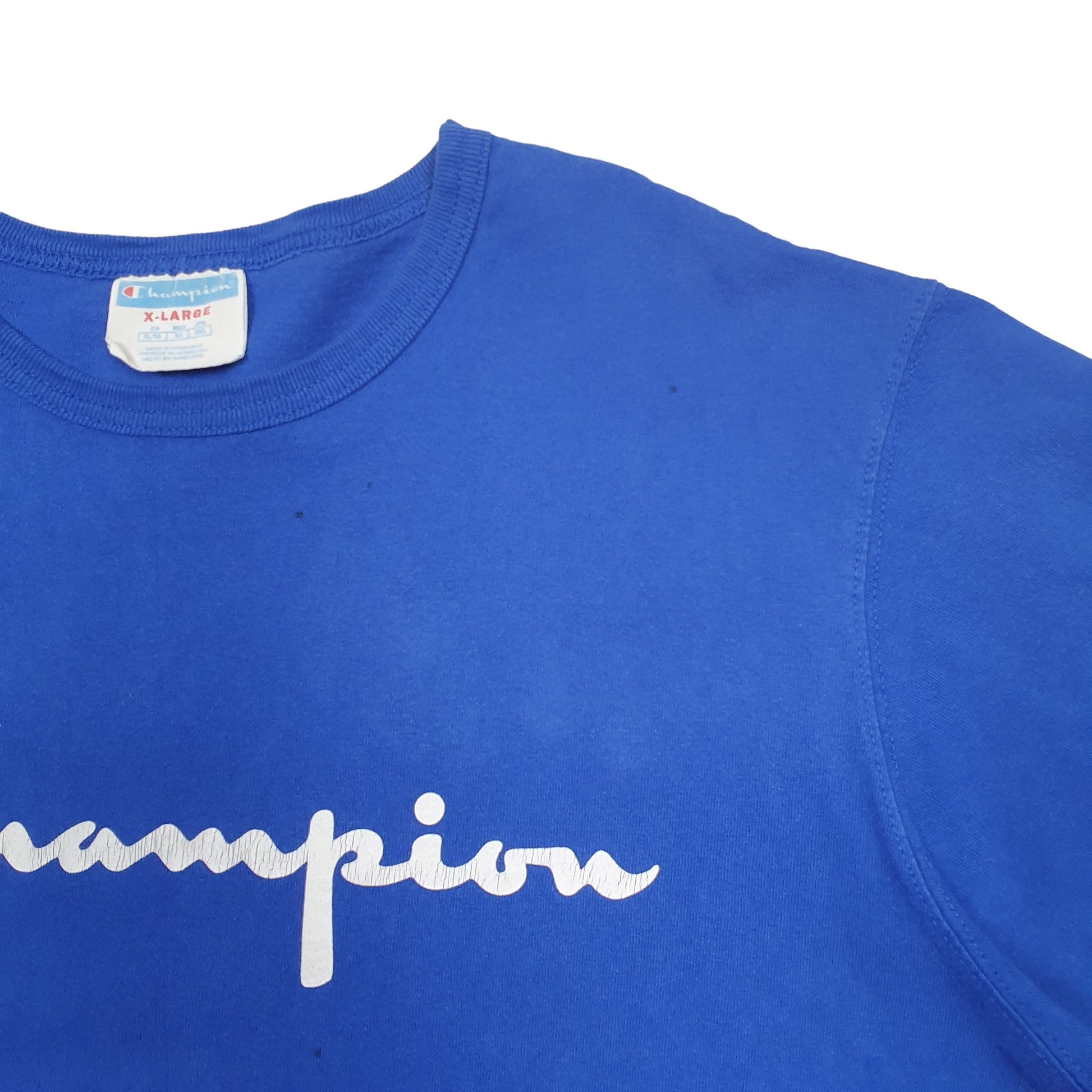 Mens Blue Champion Champion Vintage Short Sleeve T Shirt