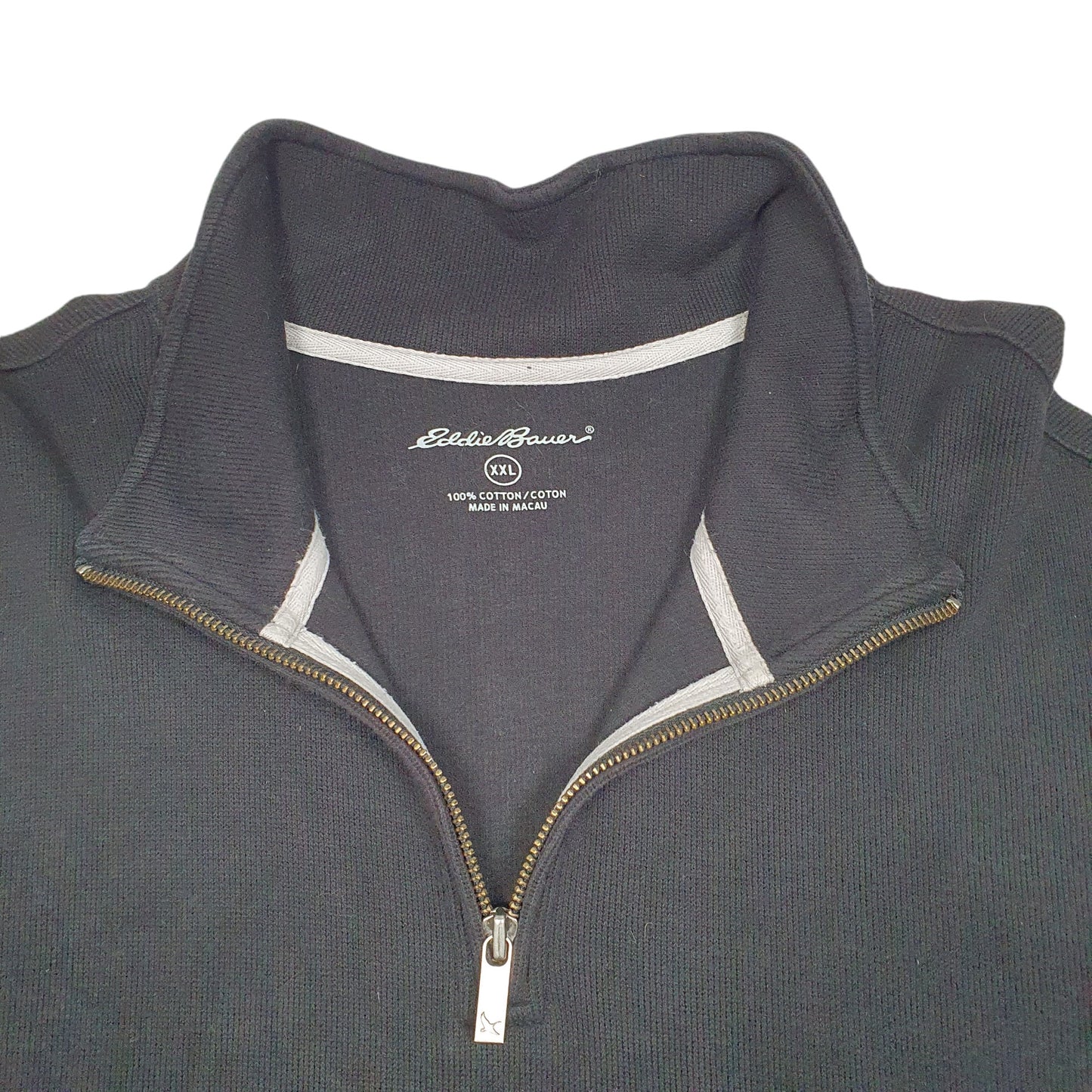 Mens Black Eddie Bauer  Quarter Zip Jumper