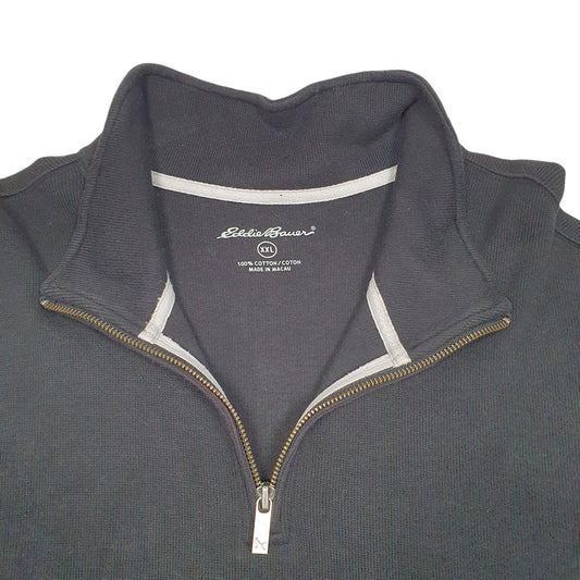 Mens Black Eddie Bauer  Quarter Zip Jumper