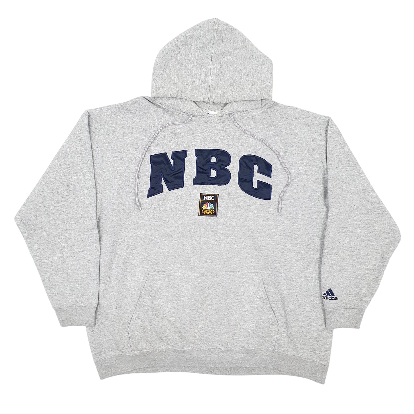 Mens Grey Adidas NBC Hoodie Jumper